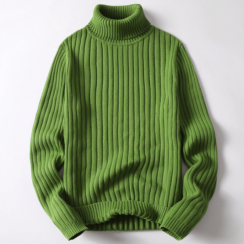 Sweater Groen / M Aletta | Comfortabele Gevoerde Wollen Trui Mykozo