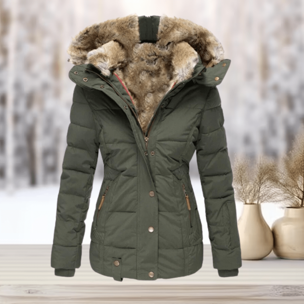 Coats & Jackets Legergroen / S Arctic | Comfy winterjas met capuchon Mykozo