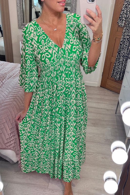 Dresses Groen / S Bellise | Comfy Jurk met halve mouwen Mykozo