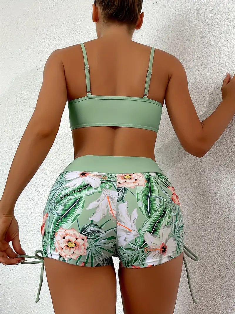 541 Britta® | Bikini met tropische bloemenprint en koordje Mykozo