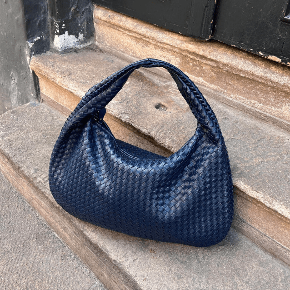 Blauw (Grote Schoudertas) Crimson LoomLux™️ - Tas Mykozo