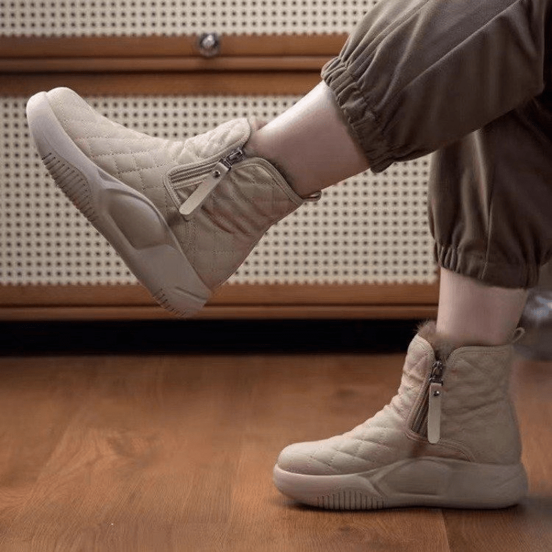 Khaki / 35 Daelia | Comfy Warme laarzen met ergonomische zool Mykozo