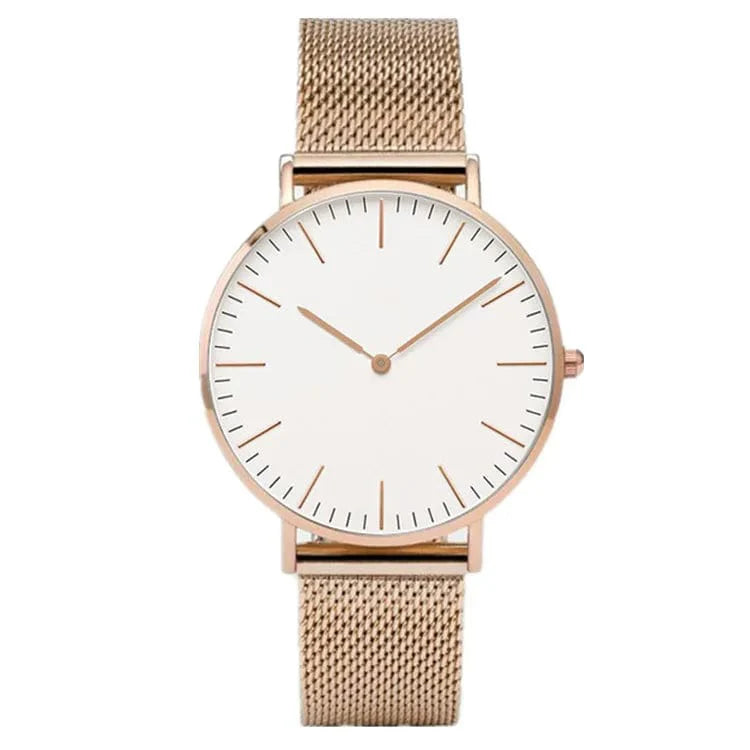 Rose Gold (Witte Wijzerplaat) ELITE - Luxe Milano Horloge Mykozo