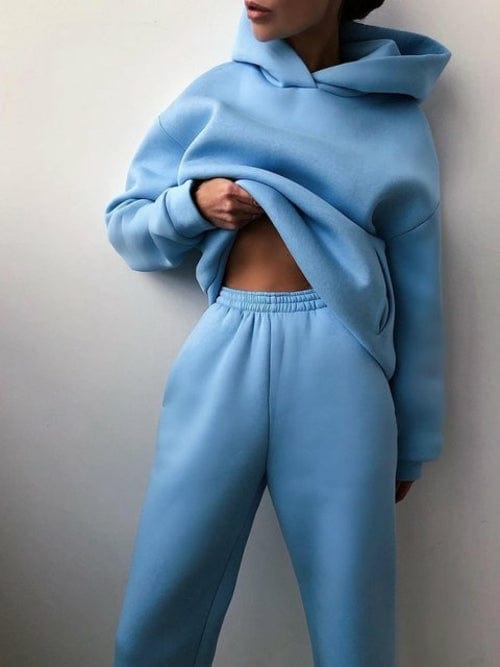 Hoodie set Blue / S Essentiële Winter Hoodie Set Mykozo