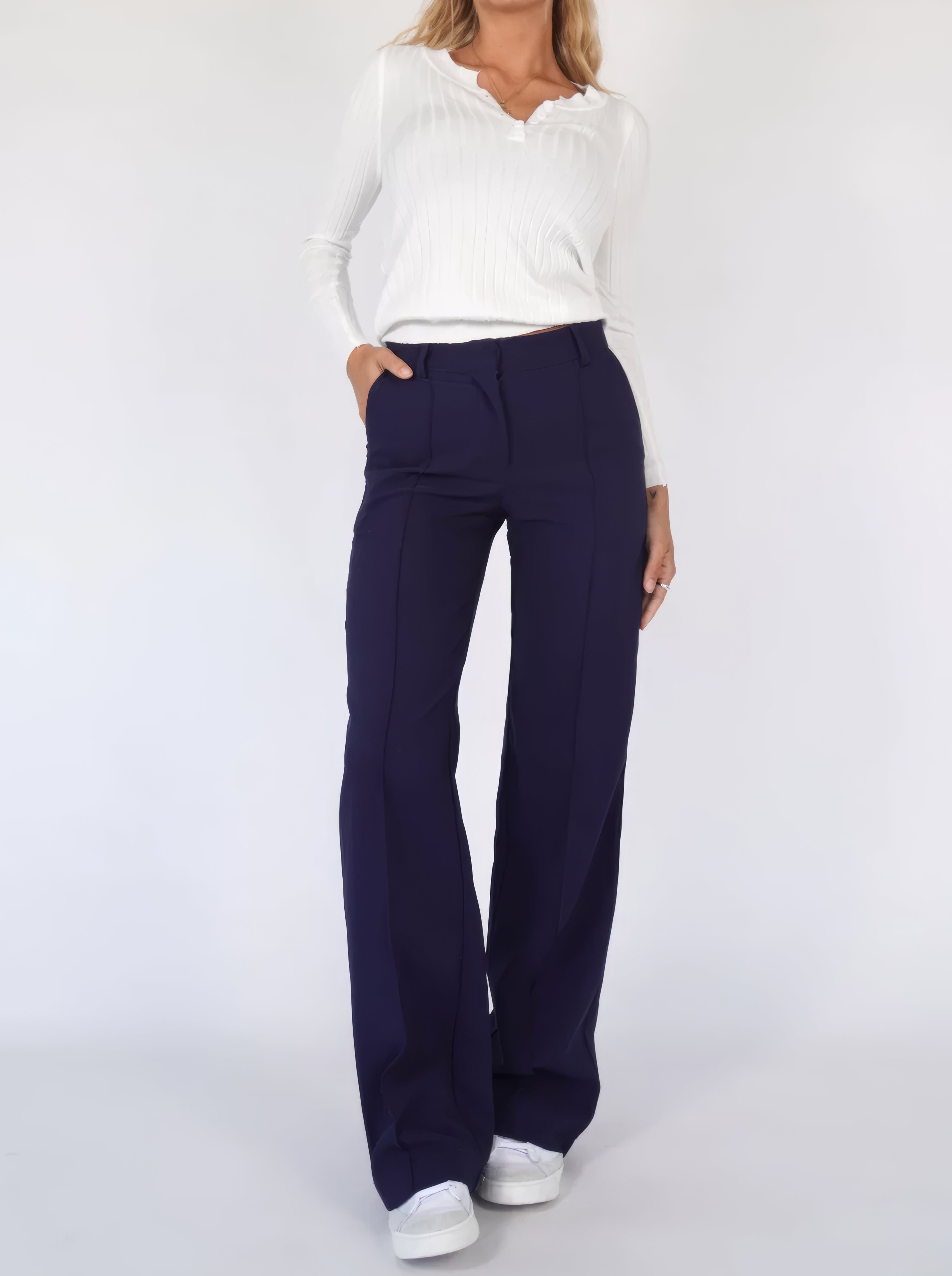 Blauw / XS EVA - Dames Pantalon Mykozo