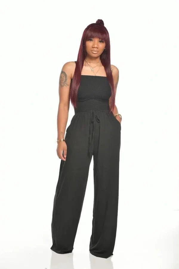 Zwart / S Evelore | Comfortabele & Stijlvolle Jumpsuit Mykozo