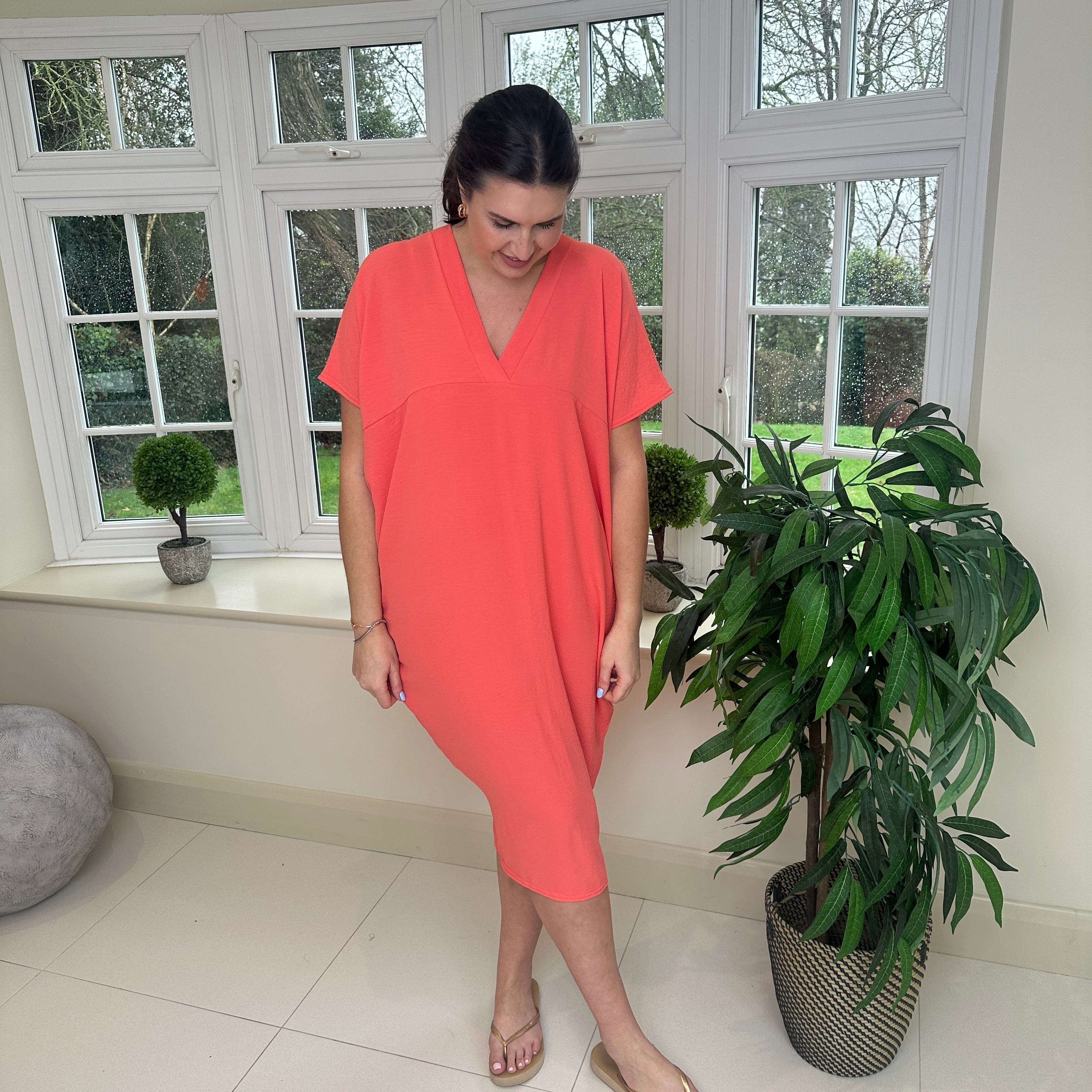 Fien | Comfy Jurk met V-hals Mykozo