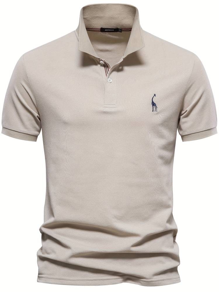 Beige / S Gennaro Napoli - Heren Polo Shirt | 50% Korting! Mykozo