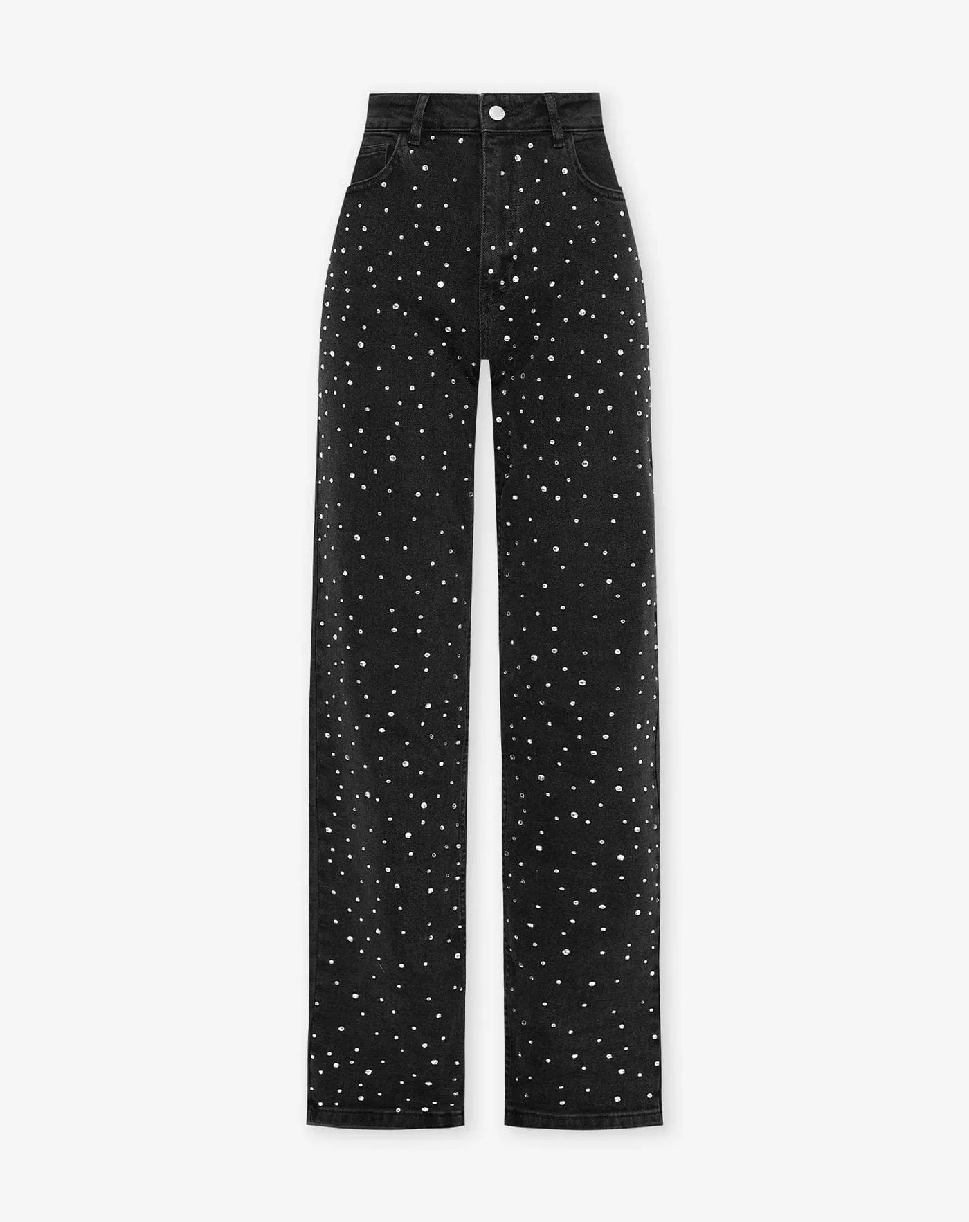 S / Zwart Heldere Pareltjes GlamLux™ | Denim Glitter Sparkle Jeans Mykozo