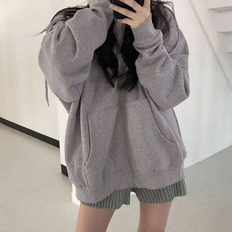 Hoodie Gray / S Hana - Trendy Harajuku Hoodie voor Dames Mykozo