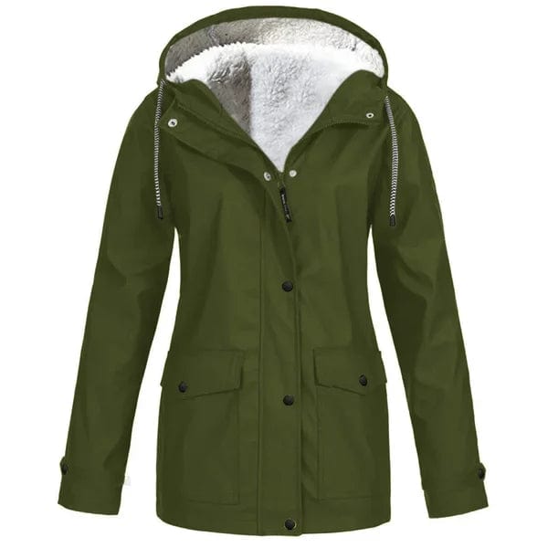 Coats & Jackets Legergroen / S Hanne | Elegante outdoorjas met capuchon Mykozo