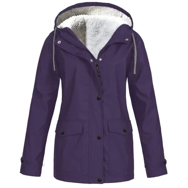 Coats & Jackets Paars / S Hanne | Elegante outdoorjas met capuchon Mykozo