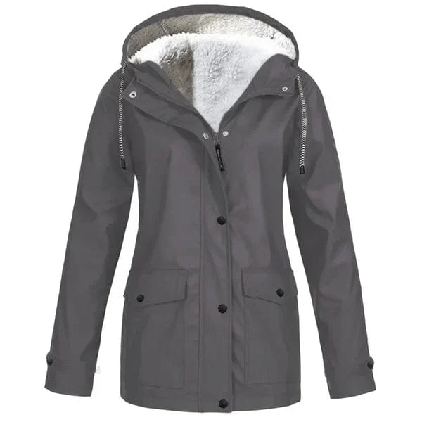 Coats & Jackets Grjis / S Hanne | Elegante outdoorjas met capuchon Mykozo