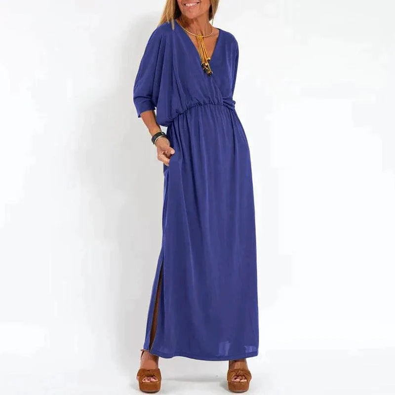 Blauw / XS Heliana | Comfy Vintange jurk verliezen Mykozo