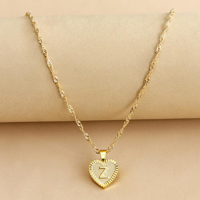 Ketting Gold / Z Isabelle - Initiaal Hart Hanger Ketting Mykozo