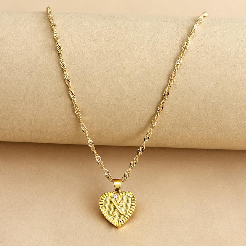 Ketting Gold / X Isabelle - Initiaal Hart Hanger Ketting Mykozo