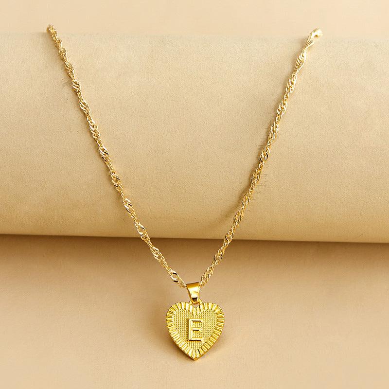 Ketting Gold / E Isabelle - Initiaal Hart Hanger Ketting Mykozo