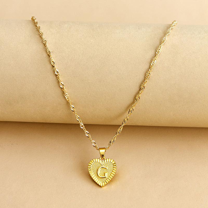 Ketting Gold / G Isabelle - Initiaal Hart Hanger Ketting Mykozo