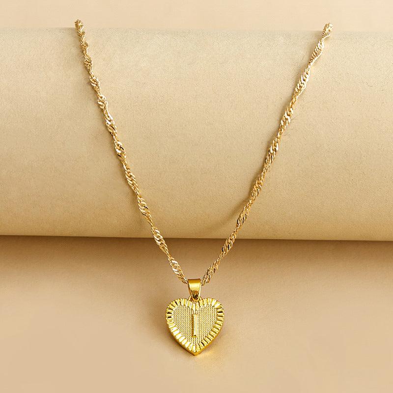 Ketting Gold / I Isabelle - Initiaal Hart Hanger Ketting Mykozo