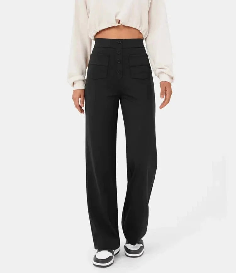 IVY - High-Waisted Elastische Casual Broek Mykozo