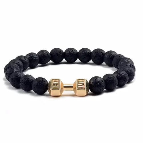 Vulkaan Goud Liftlink | Elegante Dumbbell Armband Mykozo