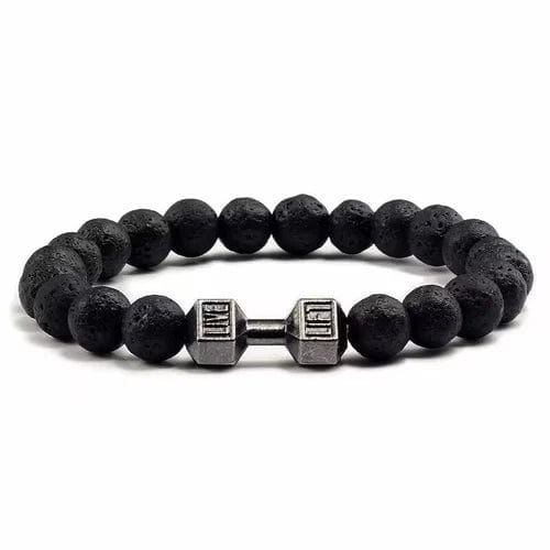 Vulkaan Zwart Liftlink | Elegante Dumbbell Armband Mykozo