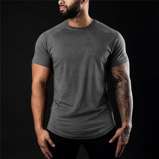 T-Shirt Dark Gray / M Lucas - Ademend Korte mouw T-shirt voor Heren Mykozo