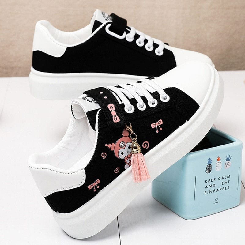 Sneakers Luna Roze / 33 Luna Canvas Sneakers - Kawaii Stijl voor Alle Seizoenen Mykozo