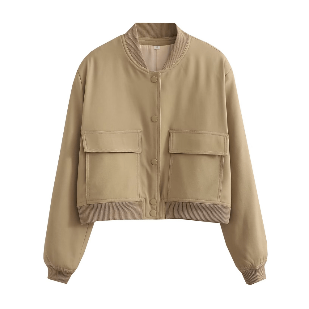 Beige / S Mazumi - Bomber Jacket Mykozo