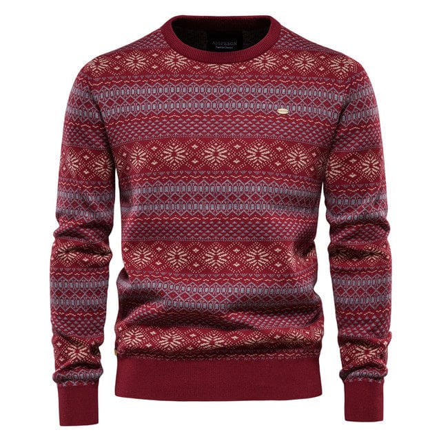 Sweater Red / M Menno - Gesplitste Katoenen Heren Trui Mykozo