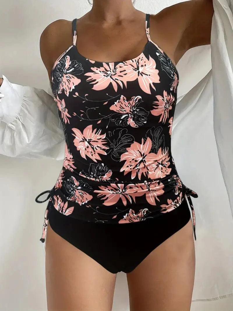 553 Koraal / S Mia® | Stijlvolle bikini met bloemenpatroon Mykozo