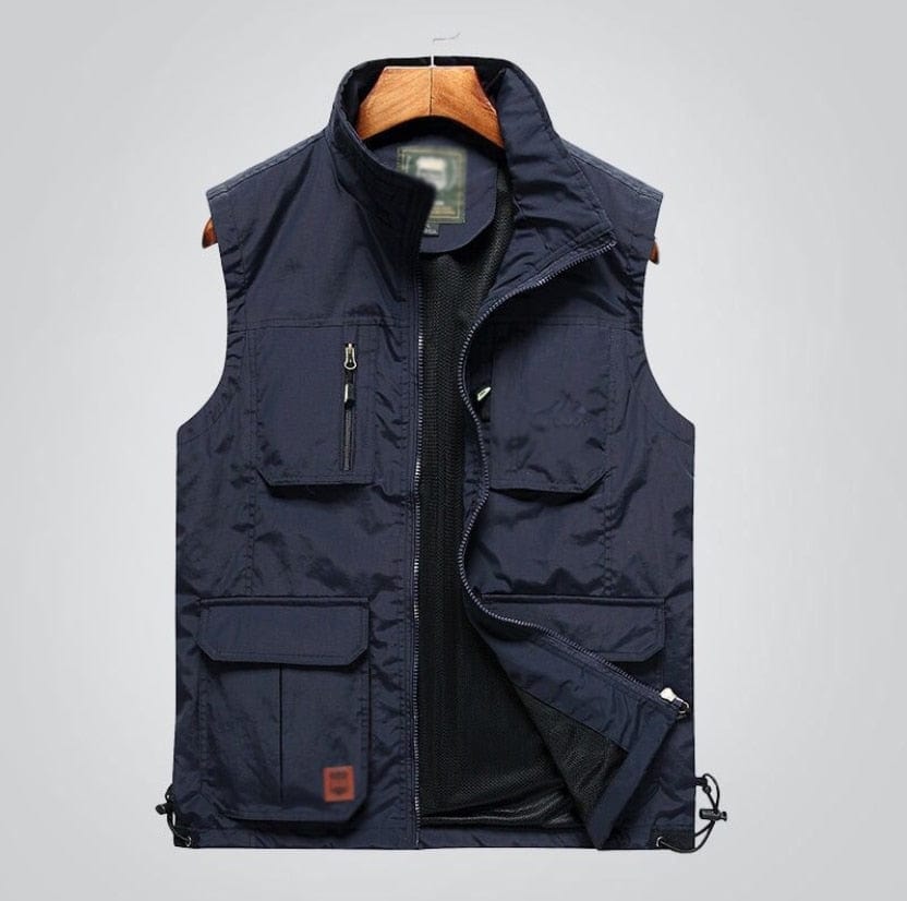 Gilet multi pockets Blue / M Multi pocket jacket Mykozo