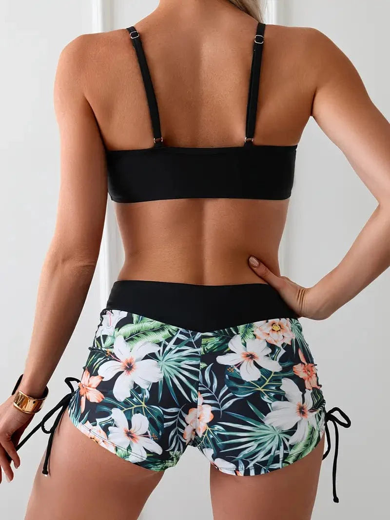 541 Britta® | Bikini met tropische bloemenprint en koordje Mykozo