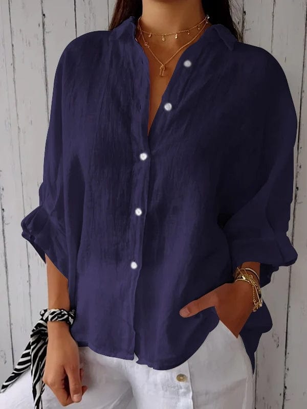 Blauw / S Vera | Comfortabel Zomers Shirt Mykozo