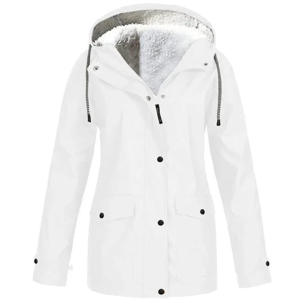 Coats & Jackets Wit / S Hanne | Elegante outdoorjas met capuchon Mykozo