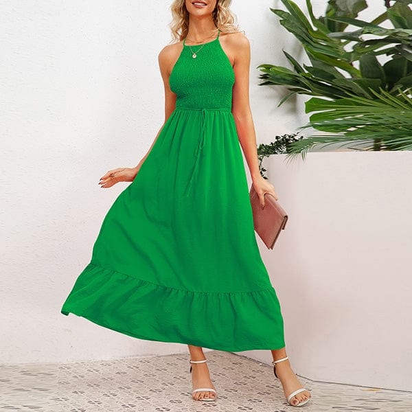 Dresses Groen / S Ursuline | Elegante Jurk zonder mouwen Mykozo