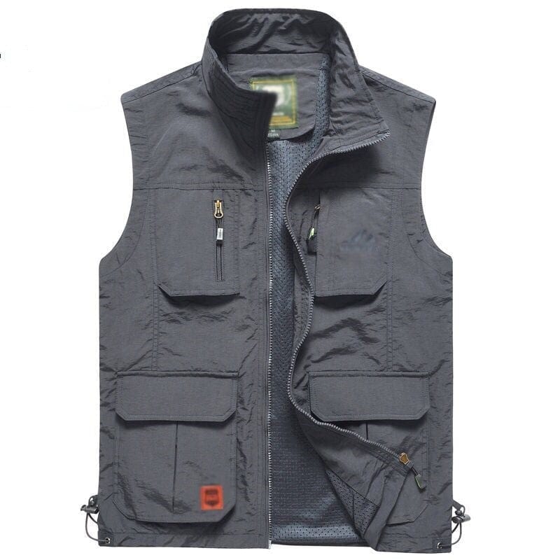 Gilet multi pockets Grey / M Multi pocket jacket Mykozo