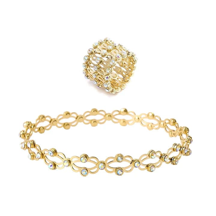 Goud en Diamanten Flaweless | Elegante Ring Armband (1 + 1 GRATIS) Mykozo