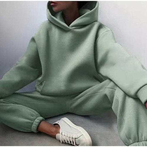 Hoodie set Turquoise / S Essentiële Winter Hoodie Set Mykozo