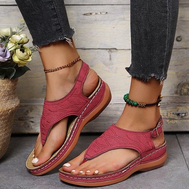 Sandalen Red / 35 Zomerse Comfort Sandalen voor Dames Mykozo