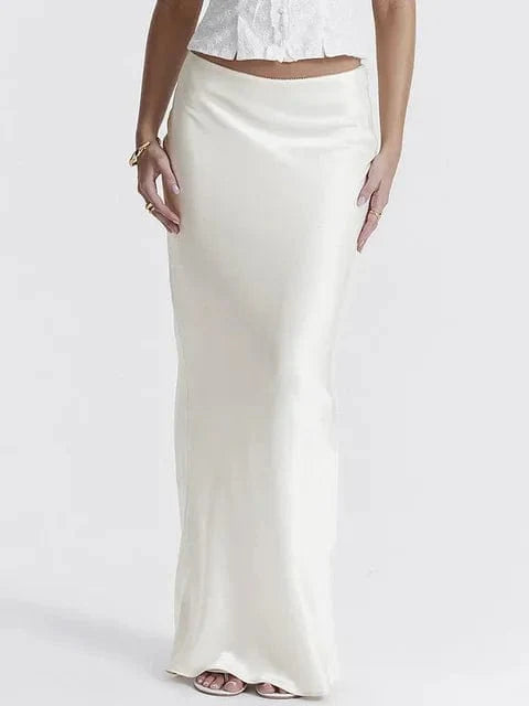 MYLIE Elegante Satijnen Maxi Rok