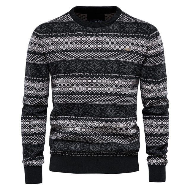 Sweater Dark Grey 2 / M Menno - Gesplitste Katoenen Heren Trui Mykozo