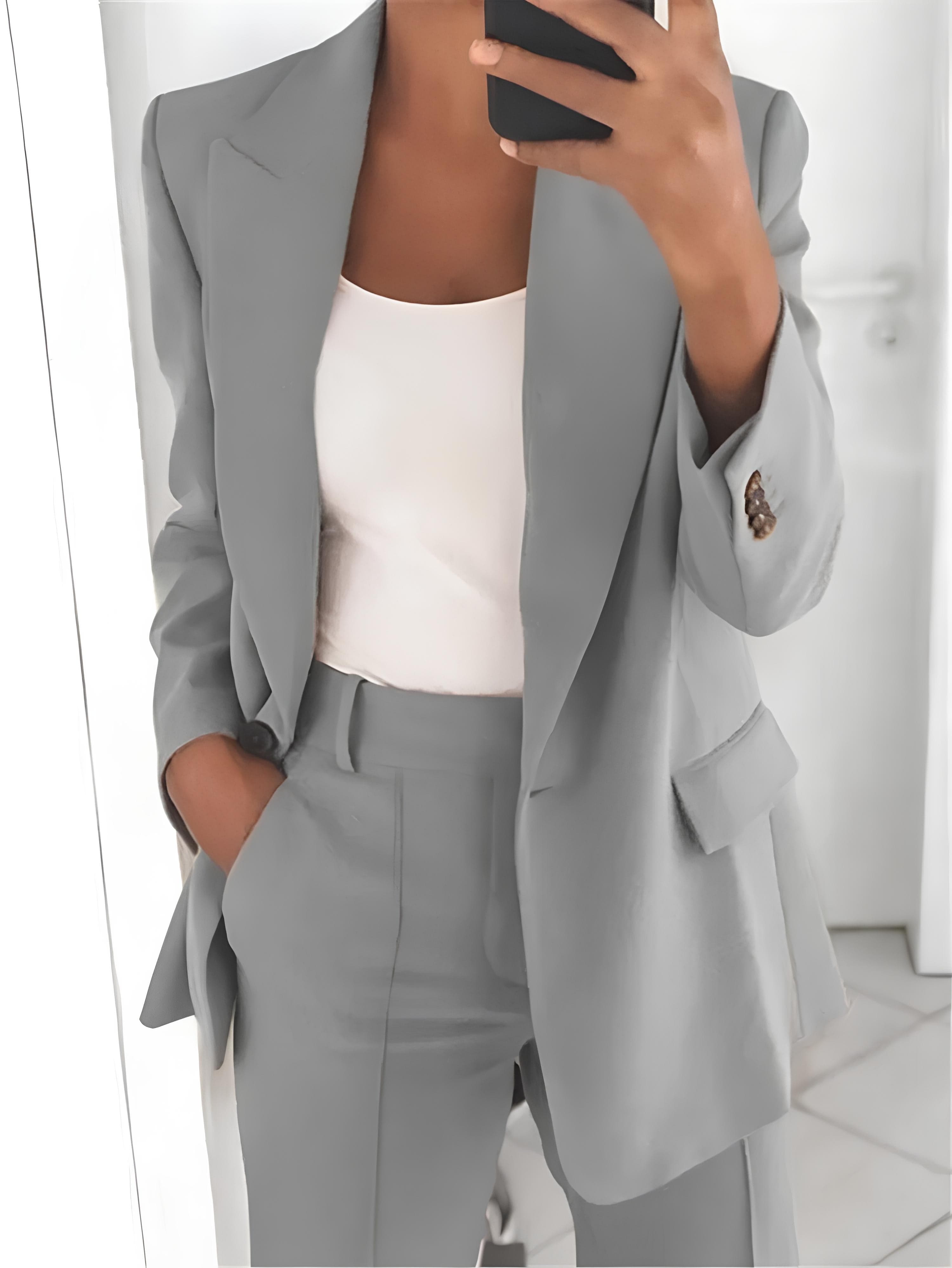 Women's Suit Grjis / S Ursula | Elegante Dames Pakken Set Mykozo