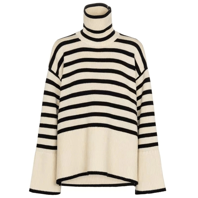 Beige / S Nicol - Turtleneck Sweater Mykozo