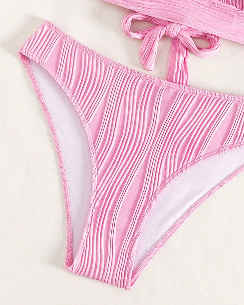 Swimsuits Olivia® | Effen, sexy bikini met een diepe V-halslijn Mykozo