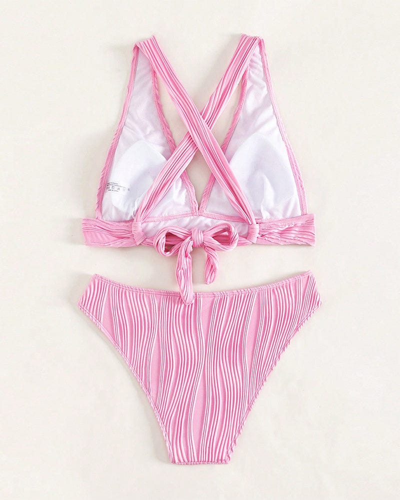 Swimsuits Olivia® | Effen, sexy bikini met een diepe V-halslijn Mykozo