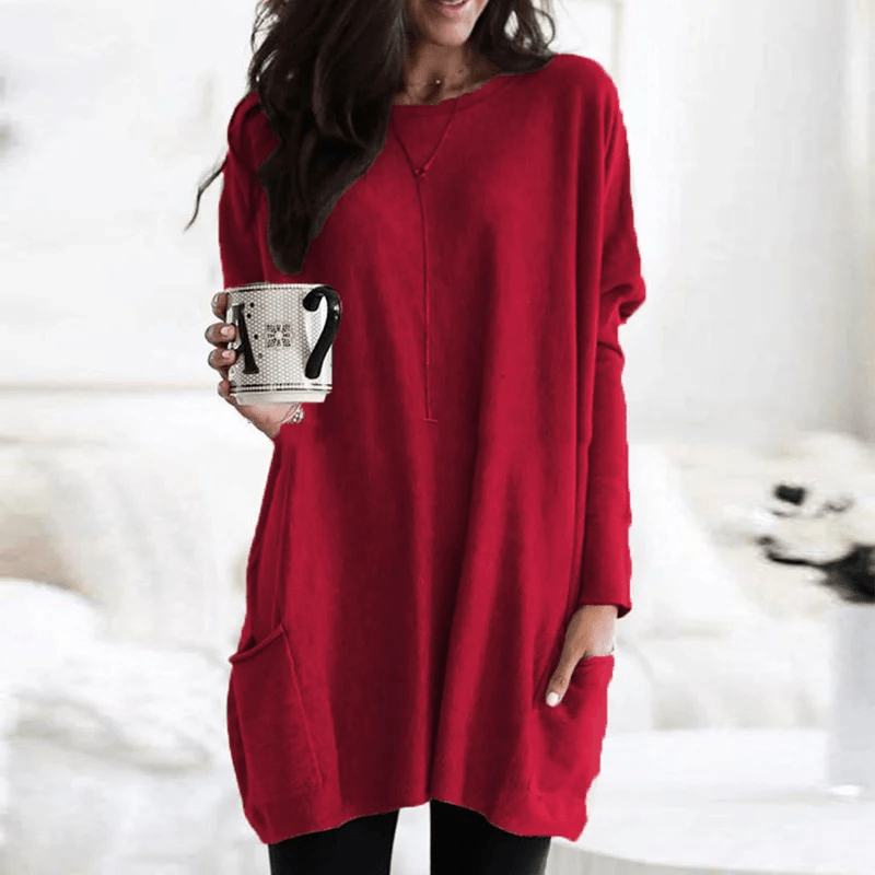 Rood / S Perline | Comfy Trui met lange mouwen Mykozo