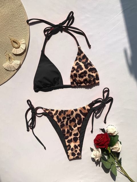 Bikini Black / S Savannah - Ellolace Luipaard 2-Delig Bikiniset Mykozo