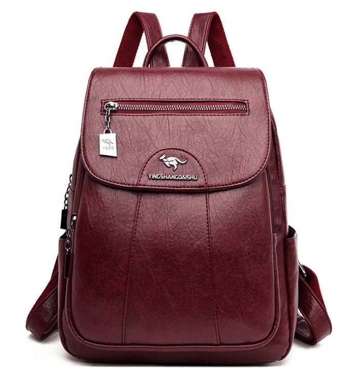 Tas New Wine red Sofia - Luxe Leren Dames Rugtas Mykozo