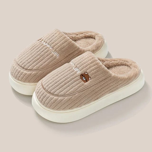 Khaki / 36-37 Strend | Comfy Slippers met zachte zool Mykozo